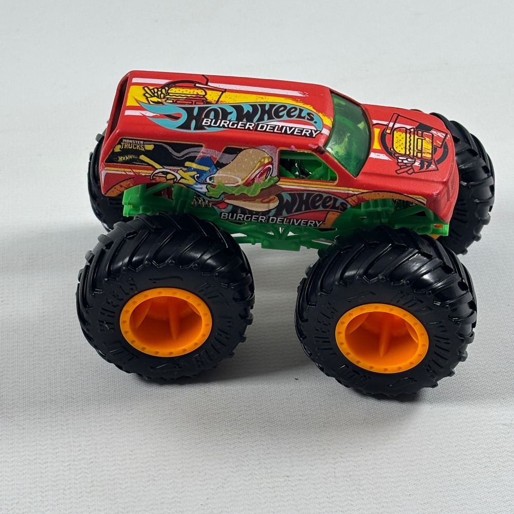 Hot Wheels Monster Jam Burger Delivery Red Diecast 1:64 Scale Toy Truck Car